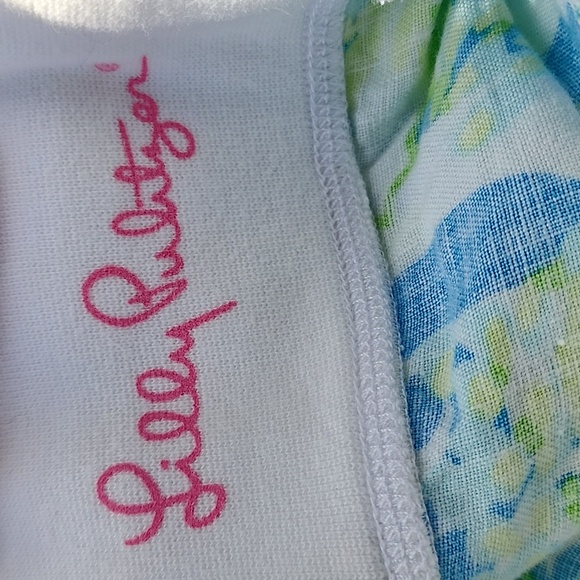 Lilly Pulitzer The Beach Pant Linen Crystal Coast Blue Green Linen Size XS - Picture 10 of 11